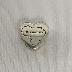 Pandora Venezuela Exclusive Country Heart Flag Colors Charm, S925 Silver Jewelry